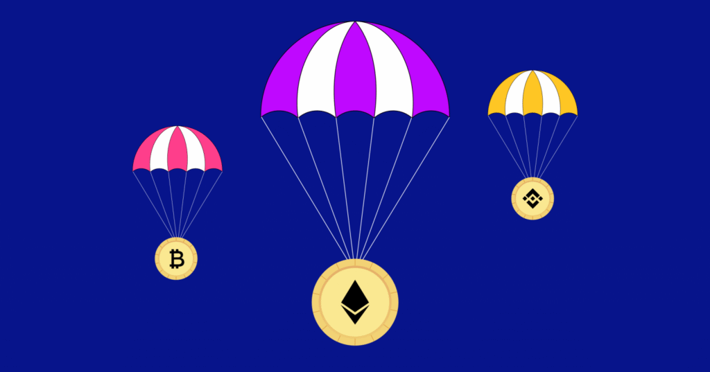 Top three cryptocurrency airdrops