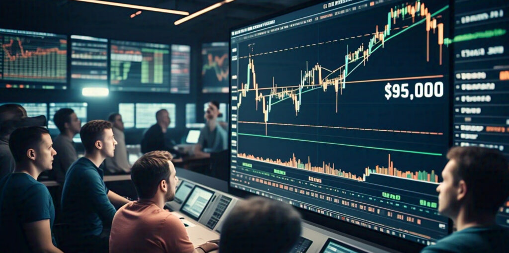 Bitcoin surges above $95K